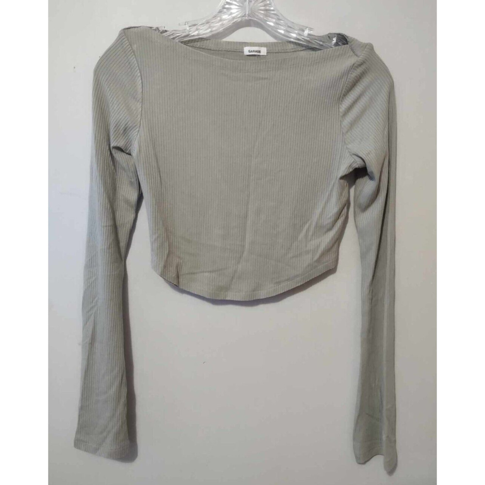 Garage | Sage Green Ribbed Crop Top Size XS